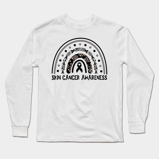 Skin Cancer Awareness Long Sleeve T-Shirt by Geek-Down-Apparel